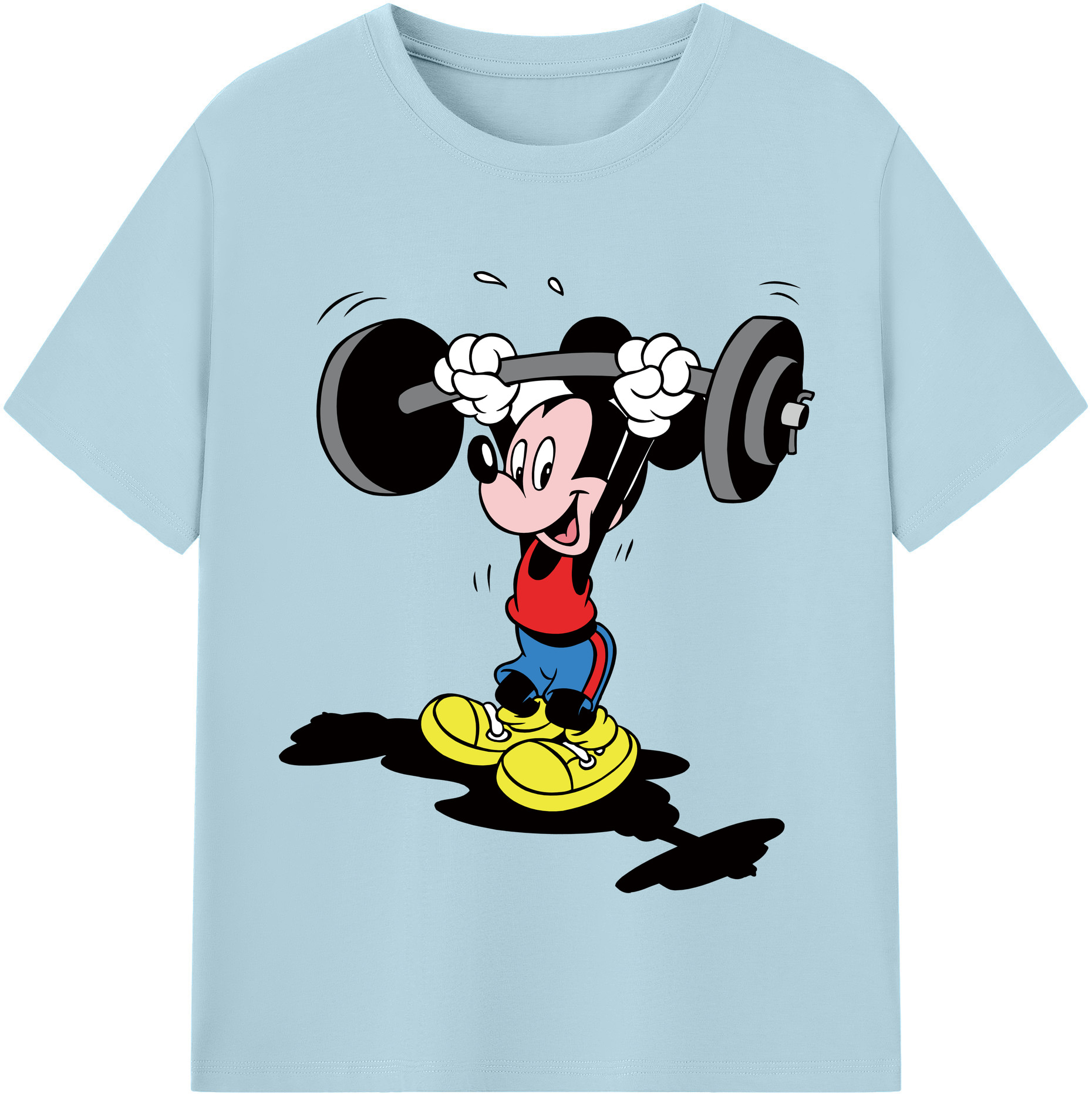 （画像用） ミッキーマウス Mickey Mouse 綿100％半袖Tシャツ（フロントプリント）